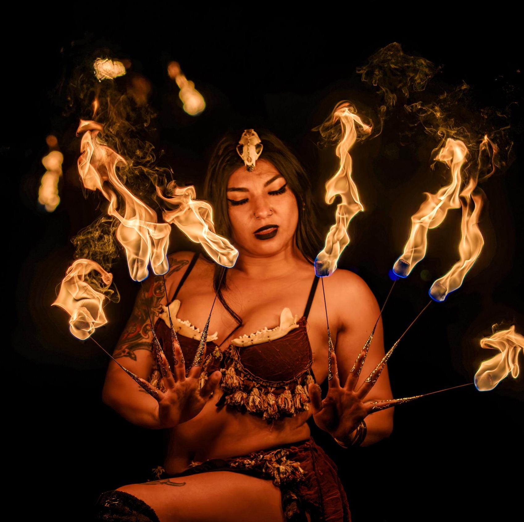 Handmade Fire Fingers: Fire Dancing Prop - Etsy