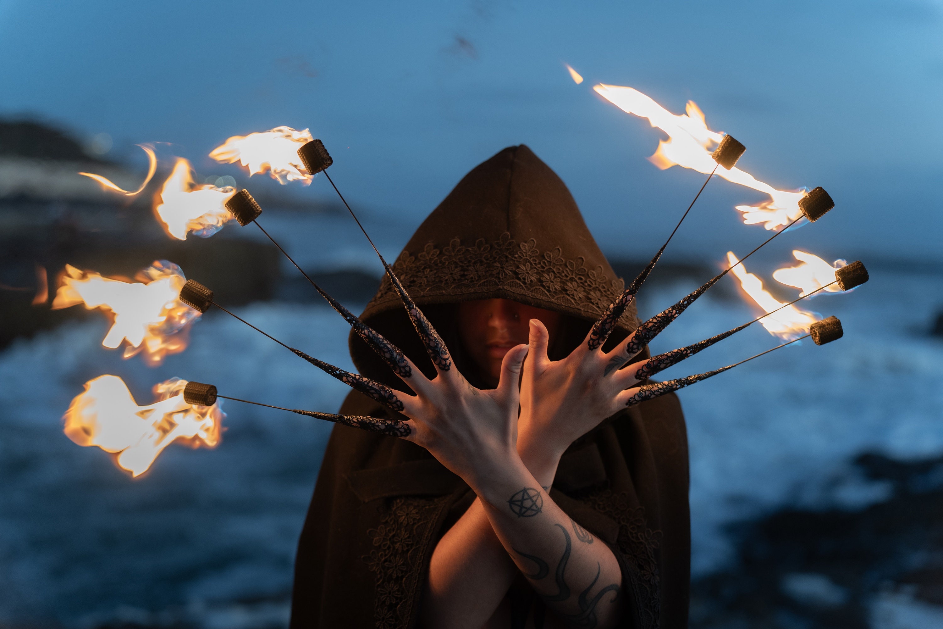Handmade Fire Fingers: Fire Dancing Prop - Etsy