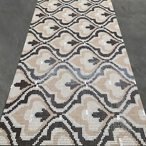 Carpet Mosaic patern, Handmade Mosaic Floor Tile, Custom Mosaic Flooring