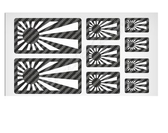 Japanese Rising Sun Jdm Flag Splat Vinyl Sticker Decal for Car Van ...