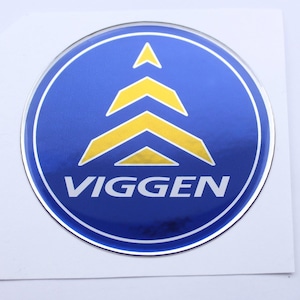 SAAB Viggen Blue Gold Chrome Badge bonnet hood trunk steering wheel Emblem Domed 3D Decal self-adhesive backing Various Sizes