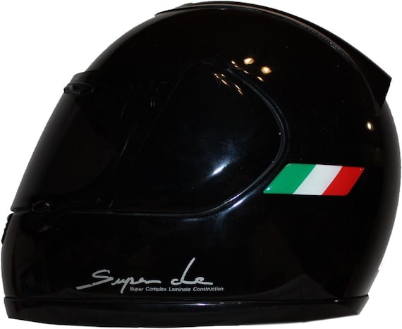 Helmet Flags 3D Decals Domed Italy Italian Set Left and Right Side