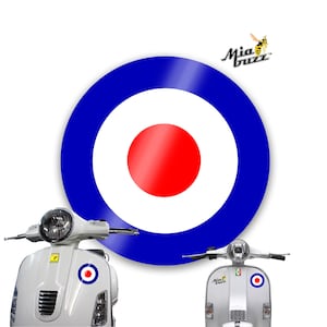 Mod Target-dekal: Kungsblå, vit och röd rundel (100 mm)