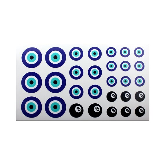 100 Adesivi Evil Eye Impermeabili - Stickers Decorativi Per Laptop, Bottiglie, Skate - Foto 10