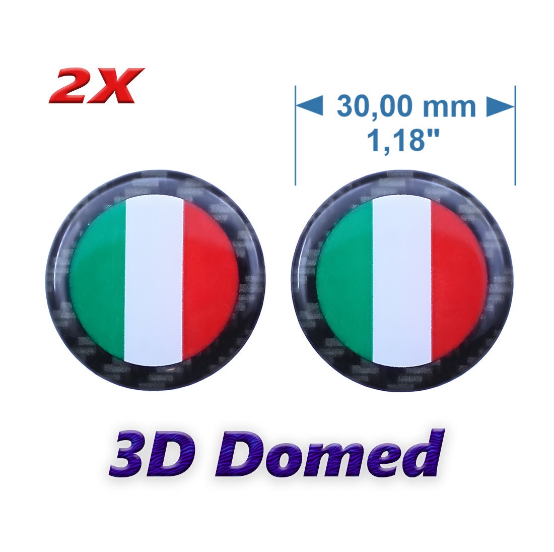Adesivo BANDIERA ITALIANA tricolore ITALIA (30x20 cm) Rosso