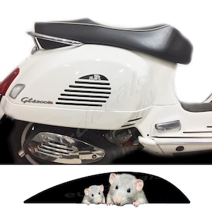 Vespa sticker for Rear Right side vent Extension Mouse Family Decal Laminated for Gts 125 200 250 300 Gtv