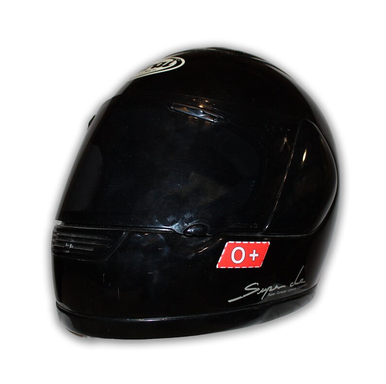 Helmet O+ Blood Type Sticker Unscratchable 3D Decal Sticker for ...