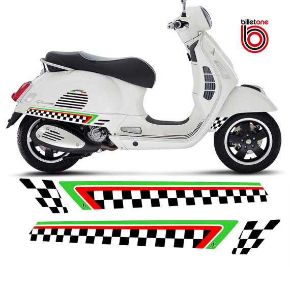 Original Vespa Lettering Sticker For Side Hood Left | Fits LX GTS Models Chrome Emblem