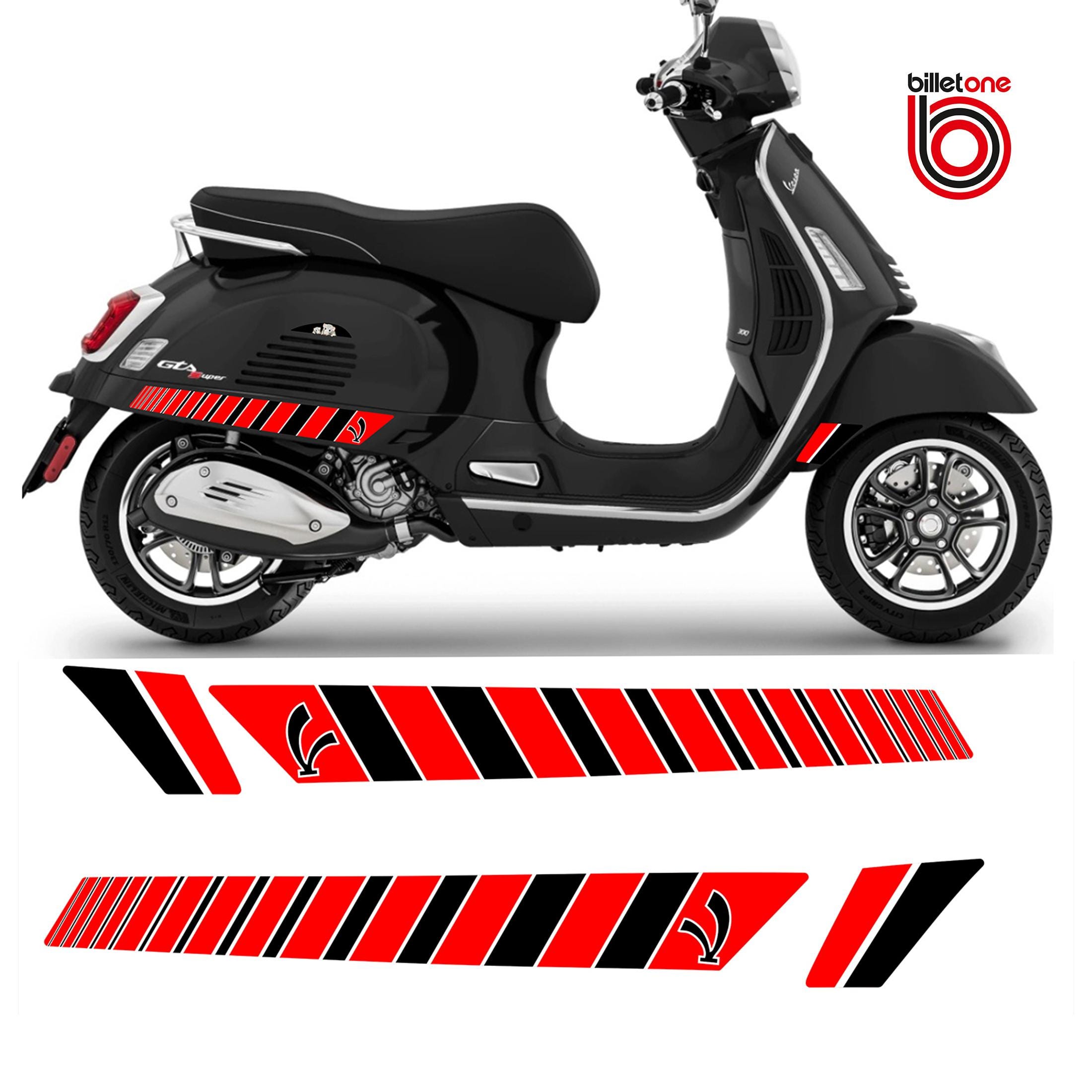 激安通販サイト 人気 Vespa Side 125 GTS for Black Red Stickers Stripes V Strobe Motorcycles,ElectricBikes&ATV