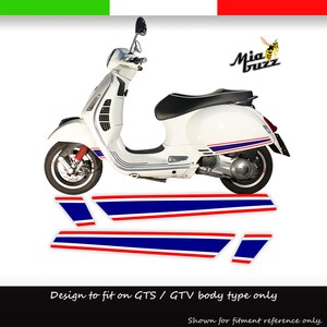 Side Stripe Decals: Red, Blue, & White for GT S and V Models