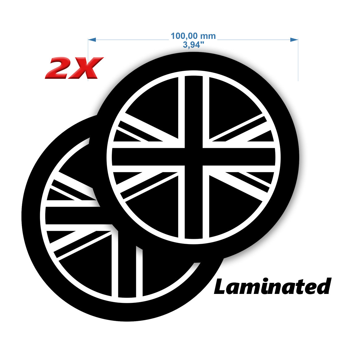 Adesivo Vinile Regno Unito 180mm &ndash; Bandiera Union Jack E Stemma Britannico