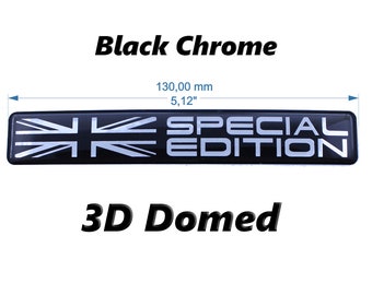 Bandera Union Jack del Reino Unido con pegatina 3D abovedada de edición especial, parte posterior autoadhesiva cromada para automóviles, motocicletas, todoterrenos, barcos y bicicletas personalizados