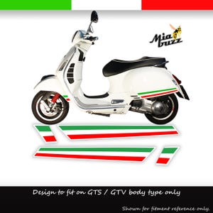 Mia Buzz Side Stripes tricolore Italian flag for GT S and V Body Type Fitment
