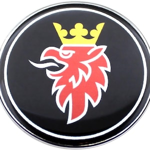 SAAB Black Griffin Badge bonnet hood trunk hatch steering wheel Emblem Domed 3D Decal self-adhesive backing Various Sizes