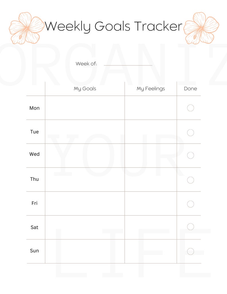 Daily & Weekly Planner to Do List Weekly Goals Tracker - Etsy