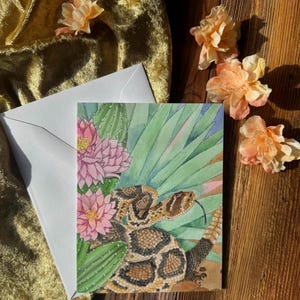 Cartes de correspondance en forme de serpent à sonnette, vierges, pour les fêtes, les anniversaires, cartes de remerciement de rétablissement