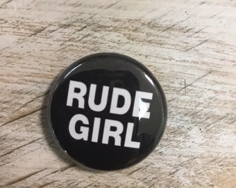 Rude Girl Ska 2 tone Pin