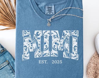 Personalized Comfort Colors®  Mimi Shirt, Floral Mimi Tee, Gift for her