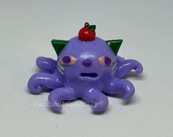 Octopus Apple Cat (Miniature Polymer Clay Character Sculpture)