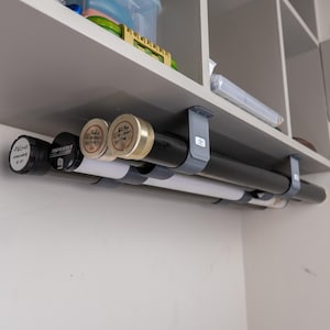 Fly Rod Tube Holder | Quad Shelf, Under Shelf Mount, Four Fishing Rod Tubes