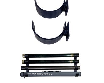 Soporte para tubo de caña de pescar con mosca / Sistema de almacenamiento modular de montaje en pared / Estante para tubo de caña / Equipo de pesca con mosca