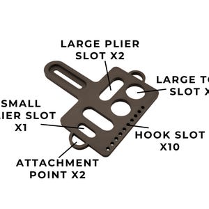 Soporte para herramientas de pesca en kayak / Organizador de riel montado sobre riel / Instalación sin taladro / Accesorios para kayak / Fabricado en EE. UU. imagen 9