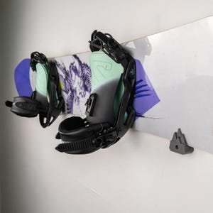 Snowboard Holder | Mountain Design | Horizontal Wall Mount | Made in the USA | Garage Organizer