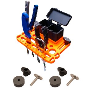 Soporte para herramientas y aparejos de kayak con montaje en riel: caja pequeña extraíble con herrajes de acero inoxidable de grado marino / organizador montado en riel