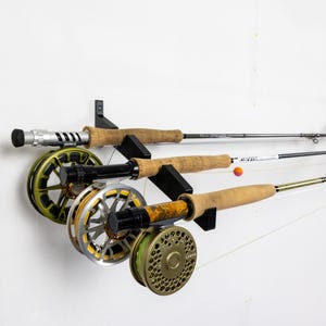 Fishing Rod Holder | Triple Wall, Wall Mount, Three Fishing Rods