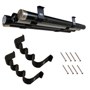 Fly Rod Tube Holder | Under Shelf & Ceiling Mount | Quad Rack | Fly Fishing Gear Storage | Made in USA