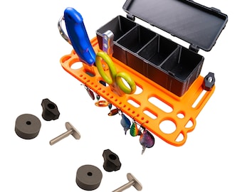 Soporte para herramientas y aparejos de kayak / Montaje en riel / Caja extraíble, herrajes de grado marino / Accesorios para kayak