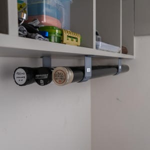 Fly Rod Tube Holder | Triple Shelf, Under Shelf Mount, Three Fishing Rod Tubes