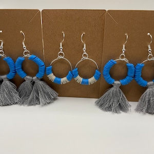 Detroit Team Color-Inspired Earrings- Perfect for Game Day!