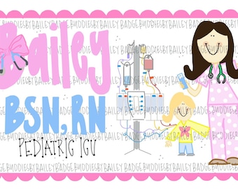 Scalloped PICU Badge Buddy