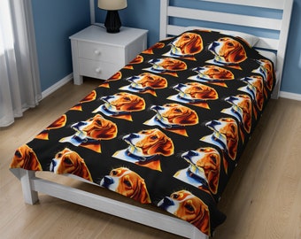 Plush beagle blanket