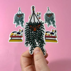 Sticker plante suspendue en vinyle