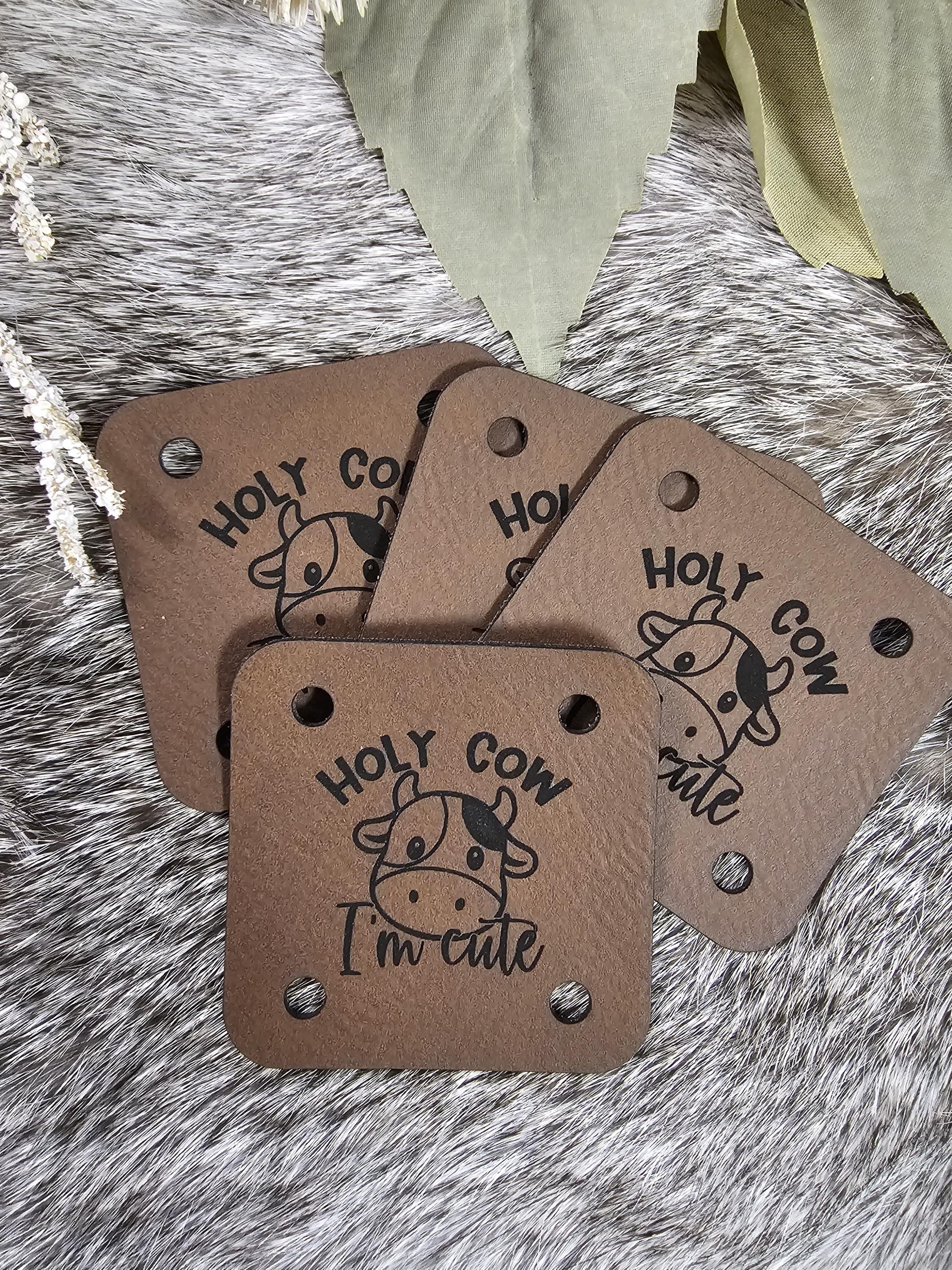 Custom Faux Leather Rivet Tag, Personalized Knit Crochet Labels - Etsy