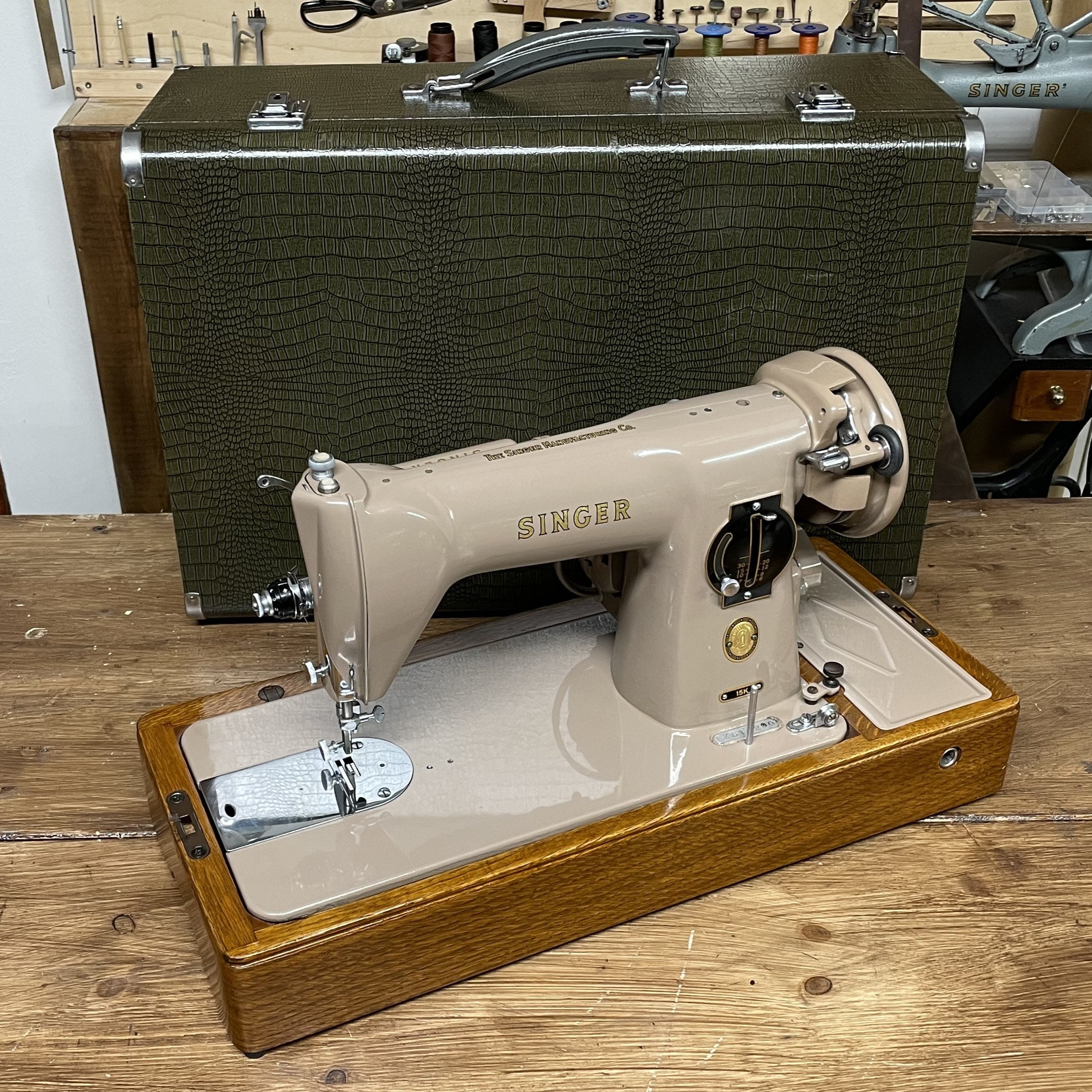 Singer Sewing Machine Class 15 Solid Bobbins Vintage Simanco Japan