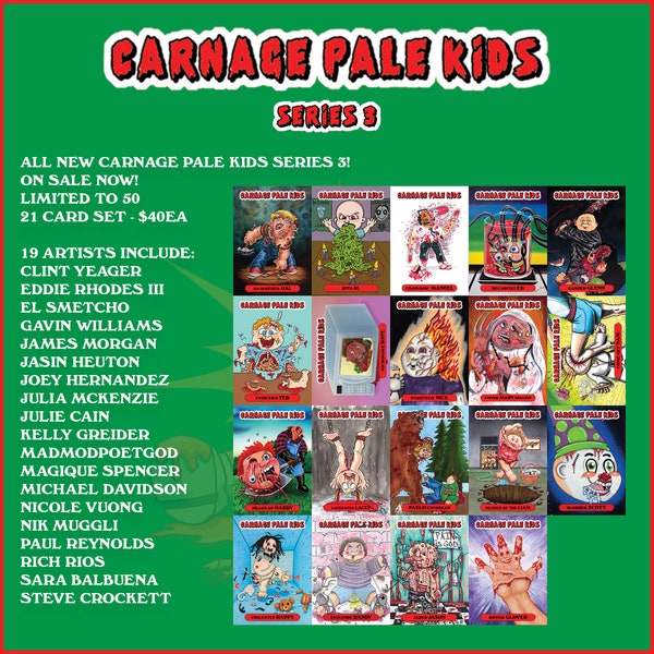 Carnage Pale Kids Series 3 w/Glow in the Dark Chase Cards