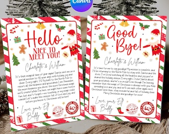 Elf Arrival Letter, First time Elf Arrival Letter, Elf Letter, Elf Goodbye Letter, Elf Hello Christmas Letter, Canva JEF29