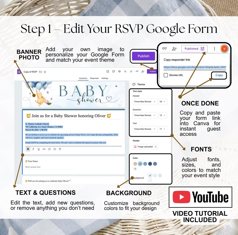 Winnie Baby Shower Boy Invite Winnie the Pooh Digital RSVP Baby Shower Template Balloon Bear Shower Editable | A little hunny boy website image 10