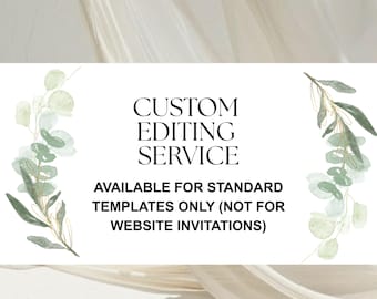 Personalized Template Editing Service