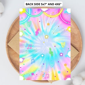 Editable Jump Birthday Party Invitation Tie Dye Jump Birthday Party Glow Jump Trampoline Party Let's Jump Party Instant Editable File Girl 6 image 4