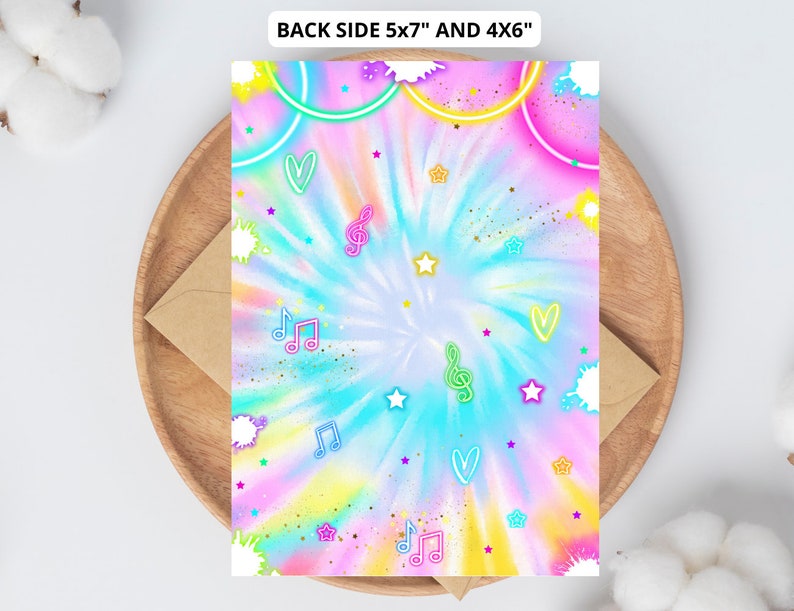 Editable Jump Birthday Party Invitation Tie Dye Jump Birthday Party Glow Jump Trampoline Party Let's Jump Party Instant Editable File Girl 6 image 4