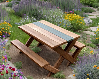 Picnic table plans, DIY Plans, Kids Table, Woodworking Plans, Bench Plans, Outdoor seating, Kids Furniture