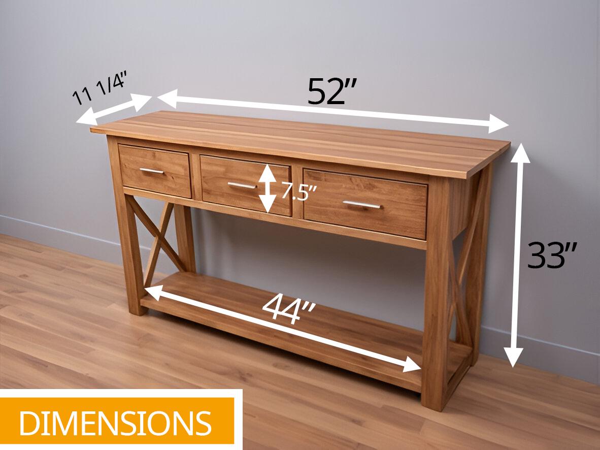 DIY Console Table Build Plans Console With Drawers Furniture Plans ...
