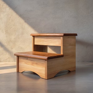 Plan de tabouret Montessori bricolage, escabeau pour tout-petit, tabouret d'aide, escabeau, plans de bricolage, téléchargement immédiat