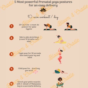 Prenatal Yoga Poses Guide: Most Powerful Maternity Exercises - Printable PDF for Expecting ...