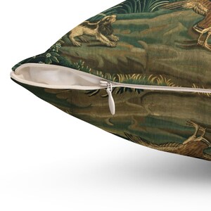 French Tapestry Throw Pillow: Verdure Art Print, Removable Insert image 5
