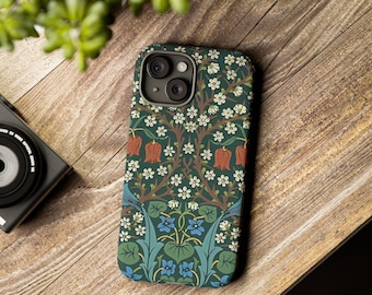Morris & Co Blackthorn Phone Case: Vintage Floral, Impact Resistant